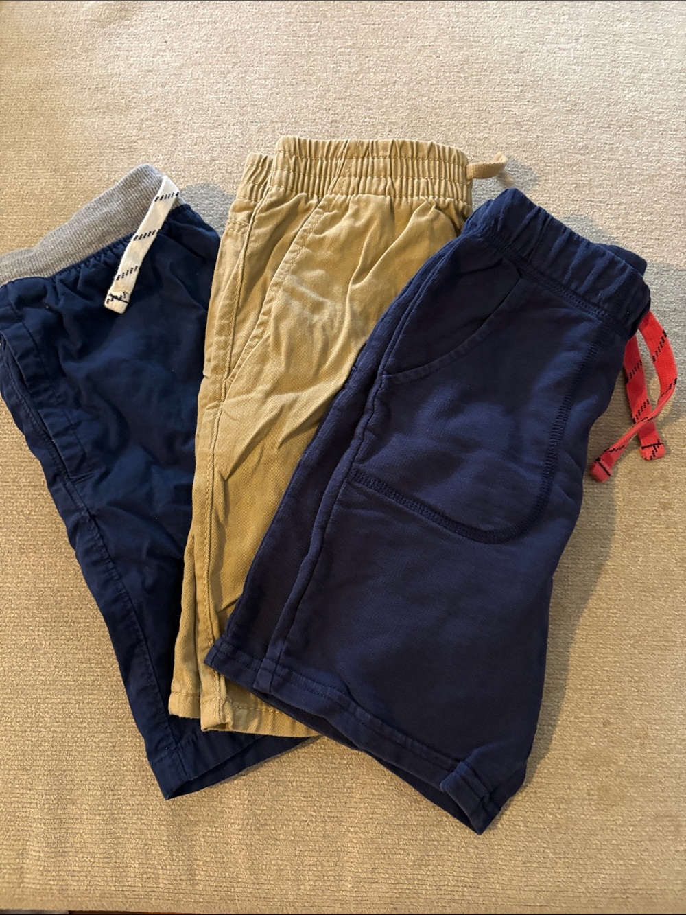 Mixit Boys Shorts Trio - Navy & Tan